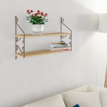 Decormet Seramoni Raf ve Kitaplık Seti 2 Raflı 200X720 Safir Meşe - Malibu