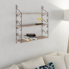 Decormet Seramoni Raf ve Kitaplık Seti 3 Raflı 200X720 Sakramento - Adena