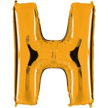 Pandoli H Harf Folyo Balon 100 Cm Sarı