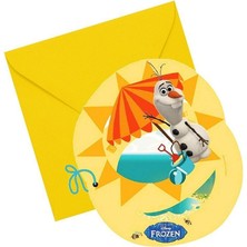 Pandoli Olaf Summer Davetiye Ve Zarf 6 Adet