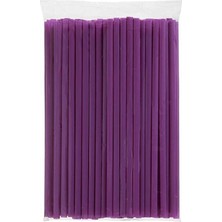 Pandoli Plastik Mor Renk Pipet 100 Adet