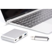 Digitus Usb Tip C Bilgisayarlar İçin Usb Hub Ve Şarj Fonksiyonuyla Usb 3.0 Grafi Da-70839