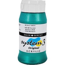 Daler Rowney System 3 Akrilik Boya 500Ml - Metallic Green 719