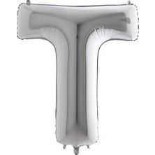 Partioutlet Gümüş Folyo Harf Balon