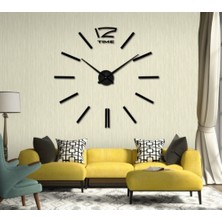 Dıy Clock Yeni Nesil 3D Duvar Saati Model 1 (Siyah)