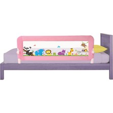 Evokids Animals Katlanabilir Çocuk Yatak Bariyeri 140x52 Cm - Pembe