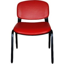 Türksit Form Sandalye 2 Adet Set Kırmızı - Deri