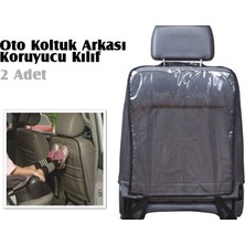 Pratik Oto Koltuk Arkası Koruyucu Şeffaf Kılıf (2 Adet)