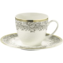 Kütahya Porselen Bone Kalipso 930621 Desen Kahve Fincan Takımı