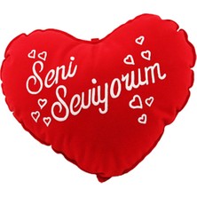 Çeyiz Diyarı Kalp Yastık Seni Seviyorum 30*25 Cm