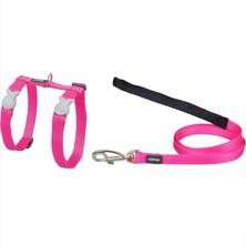 RedDingo Klasik Kedi Göğüs Tasma ve Uzatma Seti Pembe 12 mm