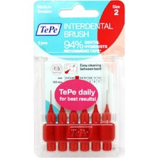 Tepe Interdent Brush Red 0.5Mm 6Lı Blister Size 2