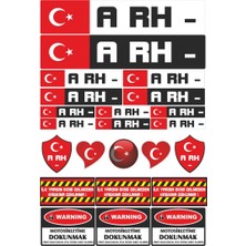Stickermarket A RH Negatif Motosiklet Sticker Seti