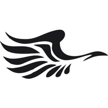 Stickermarket Melek Kanadı Siyah Sticker