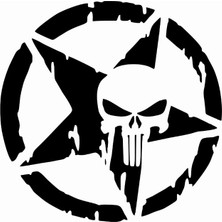 Stickermarket Punisher Beyaz Sticker