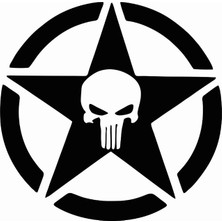 Stickermarket Punisher Beyaz Sticker