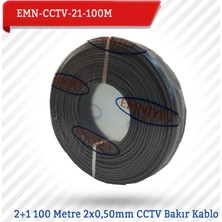 Emnıyet 2+1 100 Metre 2X0,50Mm Cctv Bakır Kablo Emn-Cctv-21-100M