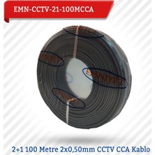 Emnıyet 2+1 100 Metre 2X0,50Mm Cctv Cca Kablo Emn-Cctv-21-100Mcc