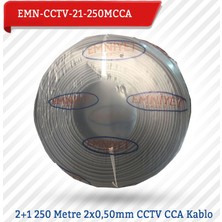 Emnıyet 2+1 250 Metre 2X0,50Mm Cctv Cca Kablo Emn-Cctv-21-250Mcc