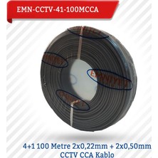 Emnıyet 4+1 100 Metre 2X0,22Mm + 2X0,50Mm Cctv Cca Kablo Emn-Cctv-41-100Mcc