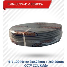 Emnıyet 4+1 100 Metre 2X0,22Mm + 2X0,50Mm Cctv Cca Kablo Emn-Cctv-41-100Mcc