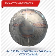 Emnıyet 4+1 250 Metre 2X0,22Mm + 2X0,50Mm Cctv Cca Kablo Emn-Cctv-41-250Mcc