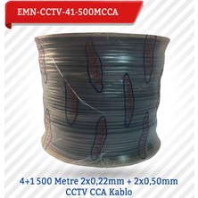 Emnıyet 4+1 500 Metre 2X0,22Mm + 2X0,50Mm Cctv Cca Kablo Emn-Cctv-41-500Mcc