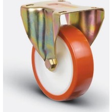 Sabit Tabla Bağlantılı, Burçlu, Poliüretan Orta Sanayi Tekerleği Çap:100 - Ez02 Zkp 100