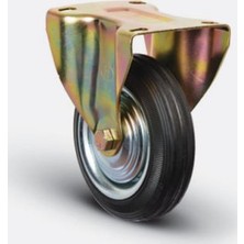 Sabit Tabla Bağlantılı, Burçlu, Kauçuk Orta Sanayi Tekerleği Çap:100 - Ez02 Spr 100