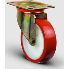 Oynak Tabla Bağlantılı, Burçlu, Poliüretan Orta Sanayi Tekerleği Çap:125 - Ez01 Zkp 125