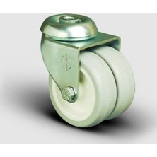 Oynak Delik Bağlantılı, Burçlu, Pvc Çiftli Sanayi Tekerleği Çap:50 - Et04 Zkc 50