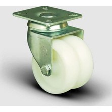 Oynak Tabla Bağlantılı, Burçlu, Poliamid Çiftli Sanayi Tekerleği Çap:75 - Et01 Zkz 75