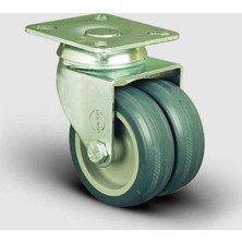 Oynak Tabla Bağlantı, Burçlu, Termoplastik Kauçuk Çiftli Sanayi Tekerleği Çap:50 - Et01 Mkt 50