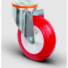 Oynak Delik Bağlantılı, Burçlu, Poliüretan Hafif Sanayi Tekerleği Çap:100 - Em04 Zkp 100