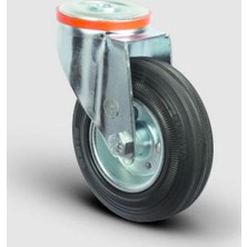 Oynak Delik Bağlantılı, Burçlu, Kauçuk Hafif Sanayi Tekerleği Çap:100 - Em04 Spr 100