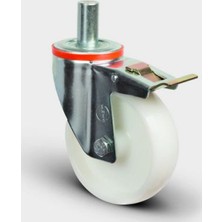 Oynak Frenli Pim Bağlantılı, Burçlu, Poliamid Hafif Sanayi Tekerleği Çap:100 - Em03 Zkz 100F