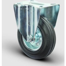 Sabit Tabla Bağlantılı, Burçlu, Kauçuk Hafif Sanayi Tekerleği, Çapı:125 - Em02 Spr 125