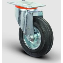 Oynak Tabla Bağlantılı, Burçlu, Kauçuk Hafif Sanayi Tekerleği, Çapı:150 - Em01 Spr 150