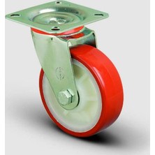 Oynak Tabla Bağlantılı, Burçlu, Poliüretan Orta Sanayi Tekerleği Çap:150 - Ek01 Zkp 150