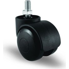 Ec05Gmkm50 Civatalı Plastik Mobilya Tekerleği Çap:50 Oynak Civata Bağlantılı, Geniş Tip, Burçlu Koltuk Tekeri