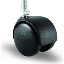 Ec05Mkm50 Civatalı Plastik Mobilya Tekerleği Çap:50 Oynak Civata Bağlantılı, Burçlu Koltuk Tekeri