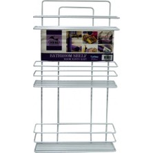 Modatools Banyo Rafı Düz 3 Lü Krom Renkli 11491