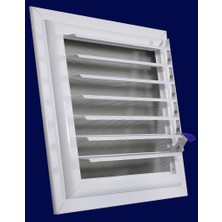 Simge 35X45 Beyaz Alüminyum Menfez Banyo Ve Wc Havalandırma Panjur