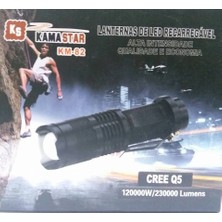 Kama Star Km-82 Zoomlu Mini Cep Feneri Şarjlı