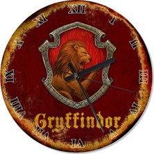 Cakasepetim Gryffindor Harry Potter Şekilli Duvar Saati 30 X 30 Cm