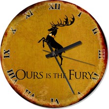 Cakasepetim Baratheon Game Of Thrones Mutafak Tipi Duvar Saati  30 X 30 Cm