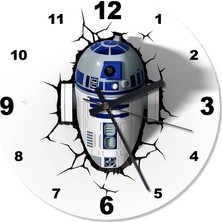 Cakasepetim R2D2 Starwars Mutafak Tipi Duvar Saati  30 X 30 Cm