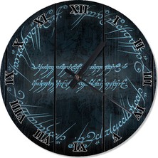 Cakasepetim Yüzüklerin Efendisi Elfçe Sessiz Duvar Saati 30 X 30 Cm