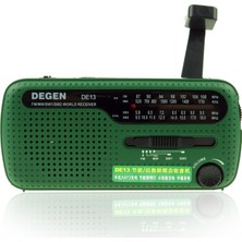 DEGEN DE-13 Solar Radyo Krank Dinamo FM MW SW1 SW2