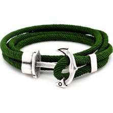 Solfera Yeşil Sarma Büyük Çapalı Erkek Bileklik Bt394